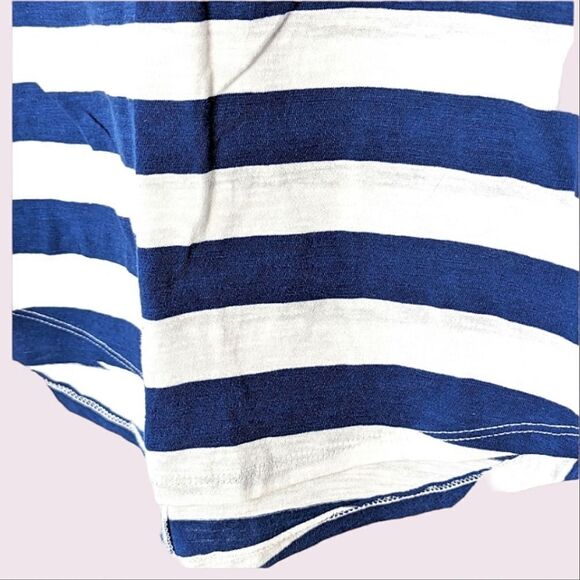 Lucky Brand Essentials Blue & White Stripe Cotton Tank Top size M - Picture 4 of 6
